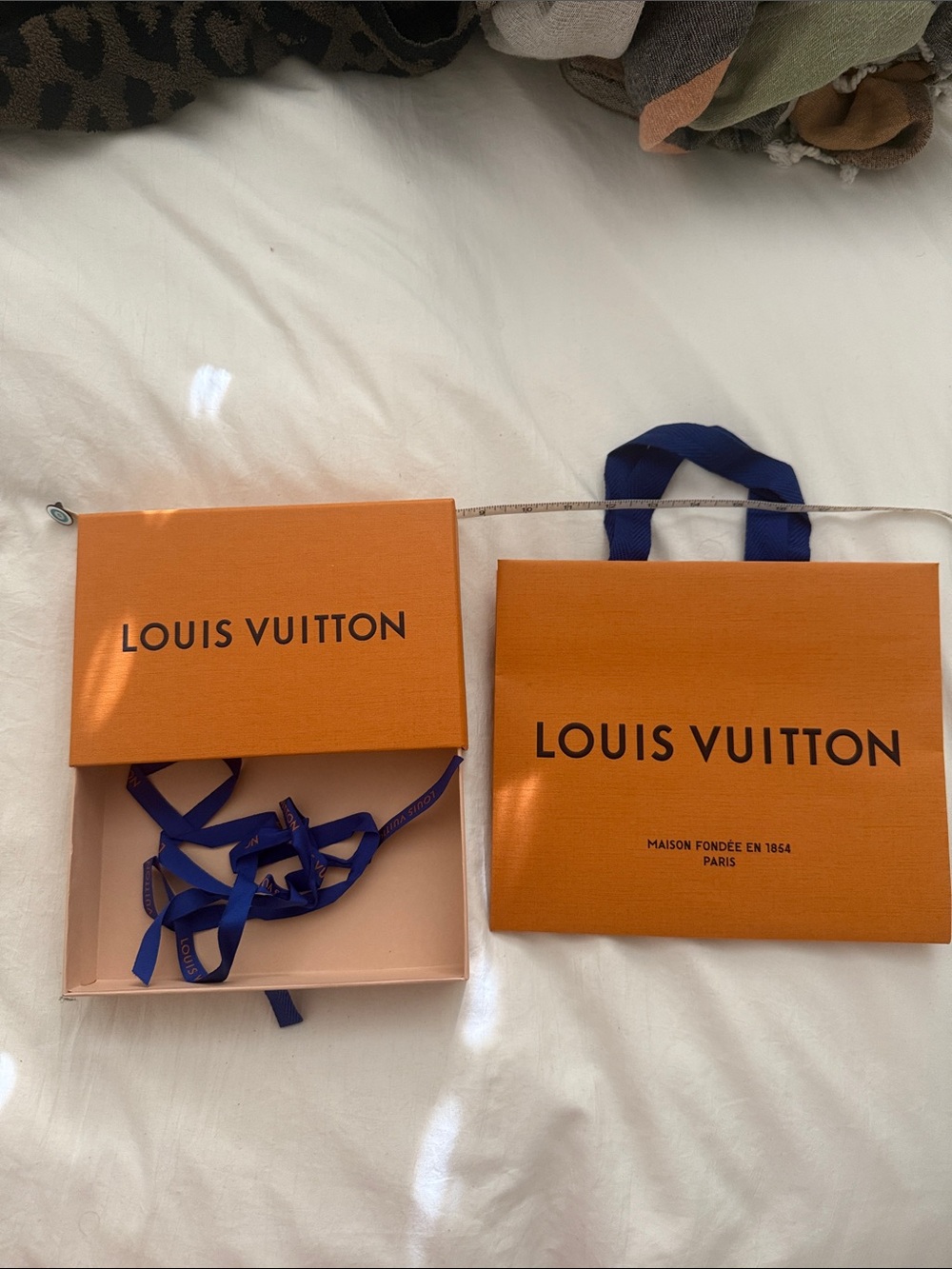Louis Vuitton Gift Bag and Passport Sized Box